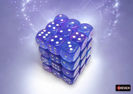 Chessex: Nebula Aura/white 12mm d6 Dice Block (36 dice)