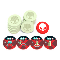 On Mars: Alien Invasion Wooden Tokens