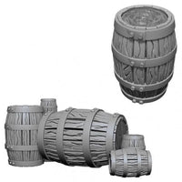 WizKids Deep Cuts Unpainted Miniatures: W5 Barrel & Pile of Barrels