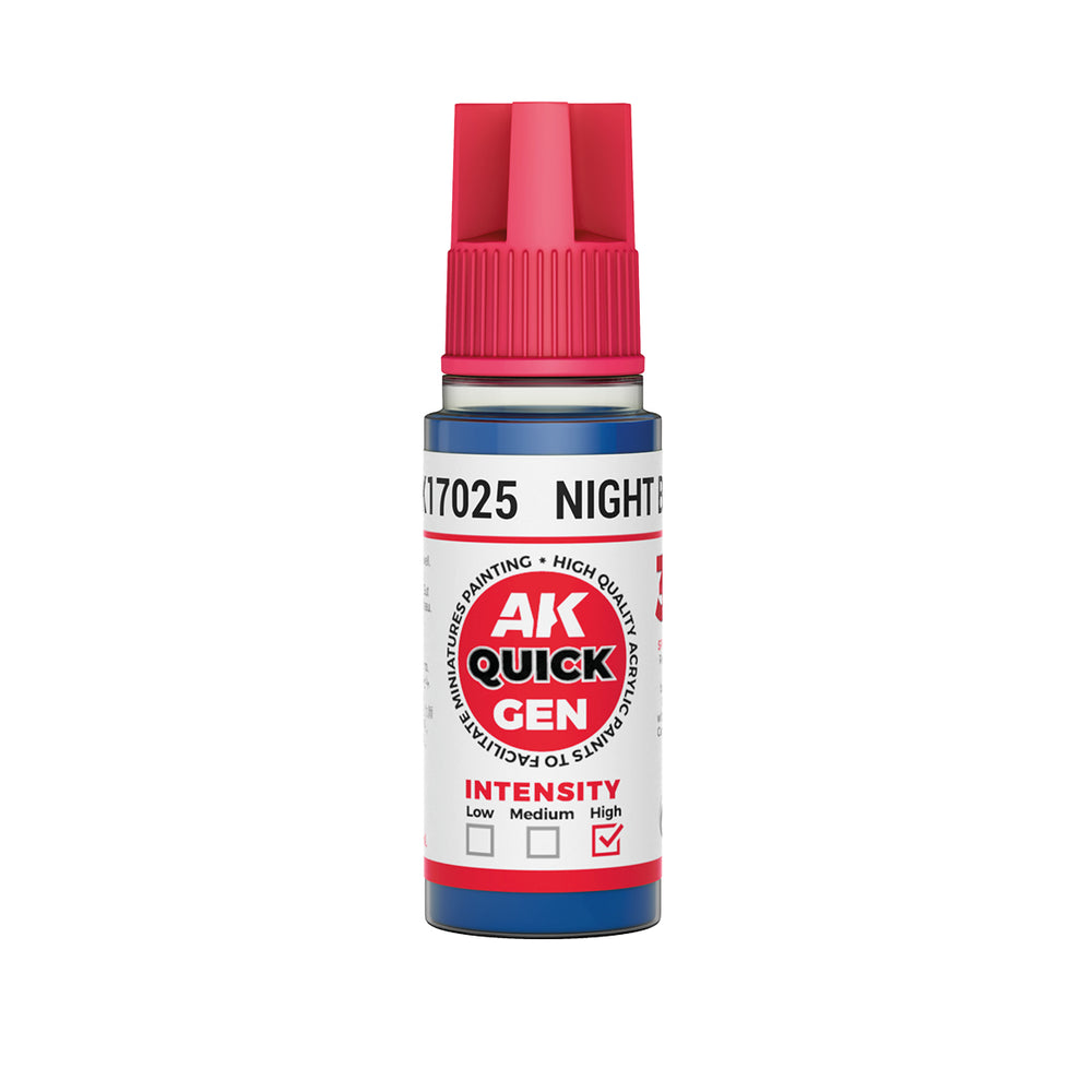 AK-Interactive: Quick Gen Acrylic Contrast - NIGHT BLUE 18 ml