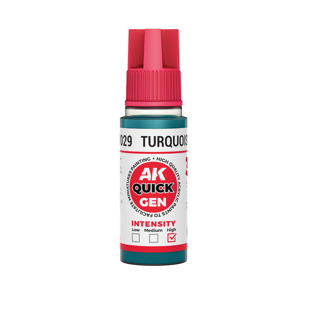 AK-Interactive: Quick Gen Acrylic Contrast - TURQUOISE BLUE 18 ml