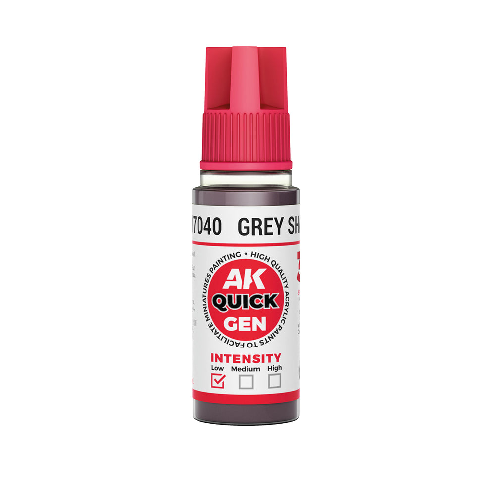 AK-Interactive: Quick Gen Acrylic Contrast - GREY SHADOW 18ml