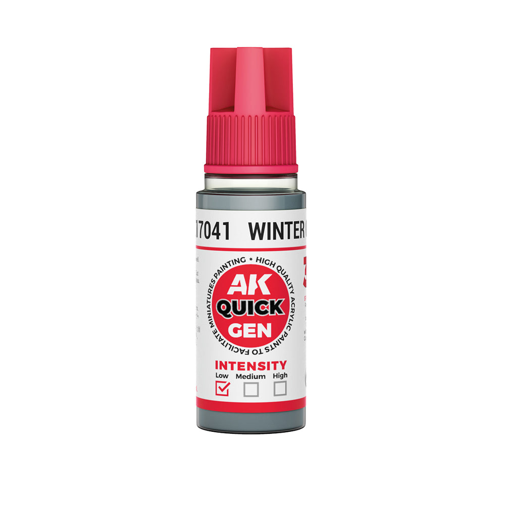 AK-Interactive: Quick Gen Acrylic Contrast - WINTER GREY 18ml