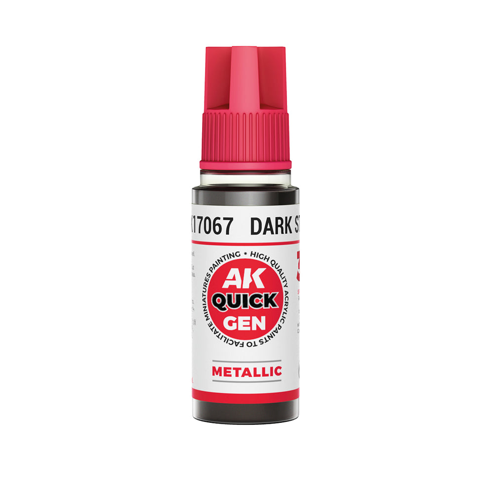 AK-Interactive: Quick Gen Acrylic Contrast - DARK STEEL 18ml