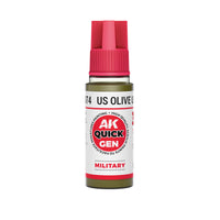 AK-Interactive: Quick Gen Acrylic Contrast - US OLIVE UNIFORM 18ml
