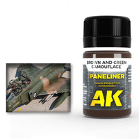AK-Interactive: Paneliner - Brown and Green Camouflage