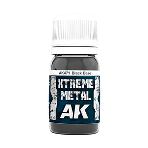 AK-Interactive: Xtreme Metal Black Base (30 ml)