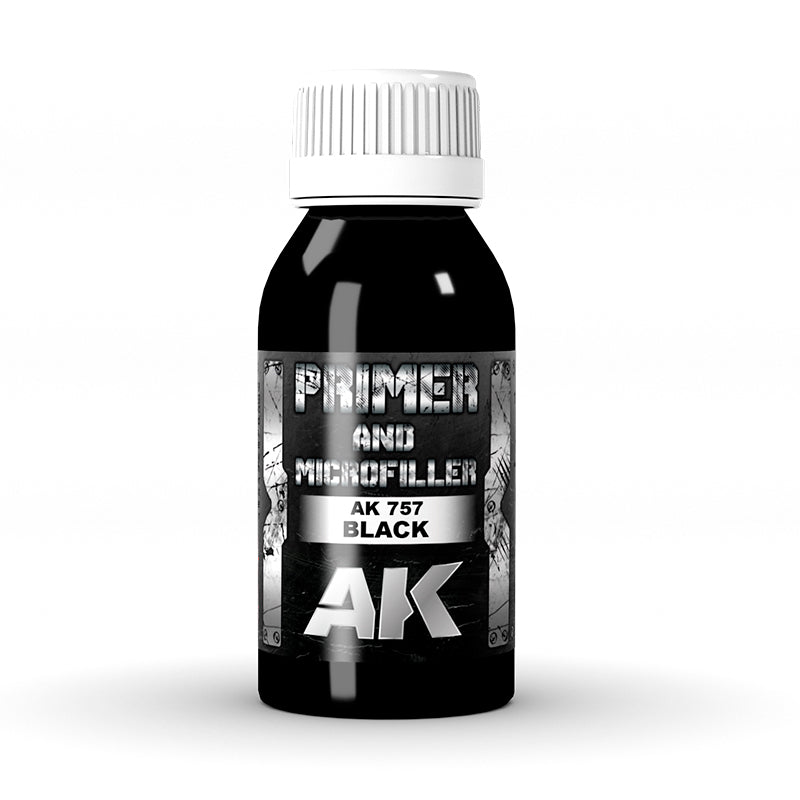 AK-Interactive: Black Primer & Microfiller (Ultrafine) (100 ml)