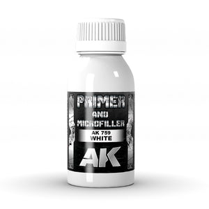 AK-Interactive: White Primer & Microfiller (Ultrafine) (100 ml)