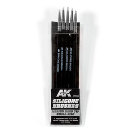 AK-Interactive: Silicone Brush Set - Medium Hard Tip, Small