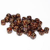 Chessex: Blue Blood Gold Scarab 12mm d6 (36)