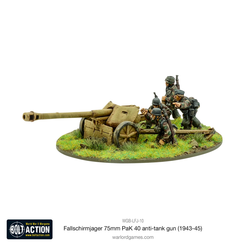 Bolt Action: Fallschirmjager 75mm PaK 40 anti-tank gun (1943-45)