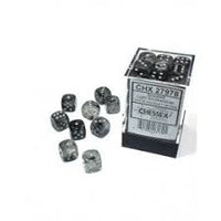Chessex: Luminary Borealis Light Smoke/Silver 16mm d6 (12)