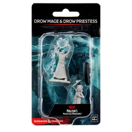 D&D Nolzur's Marvelous Unpainted Minis: W12 Drow Mage & Drow Priestess