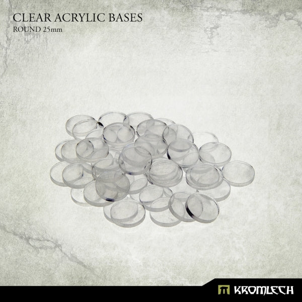 Kromlech: Clear Acrylic Bases - Round 25mm (50)