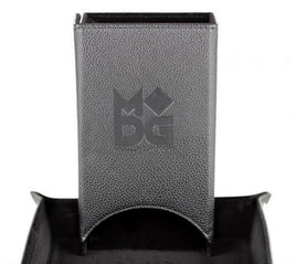 Fold Up Velvet Dice Tower - Black