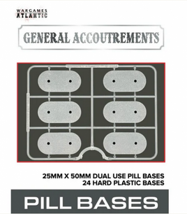General Accoutrements: 25mm x 50mm Pill Dual Use Bases (24)