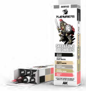 AK-Interactive: PLAYMARKERS SET - SKELETONS & ZOMBIES (6 Ref.)