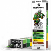 AK-Interactive: PLAYMARKERS SET - ORCS & GOBLINS (6 Ref.)
