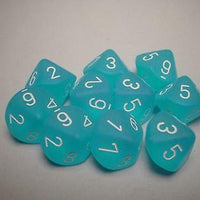 Chessex: Frosted - Poly D10 Teal/White (10)