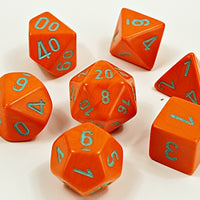 Chessex: Heavy RPG Dice - Polyhedral Orange/Turquoise