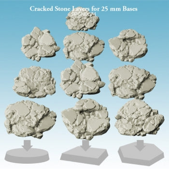 Spellcrow: Cracked Stone Layers for 25mm Bases