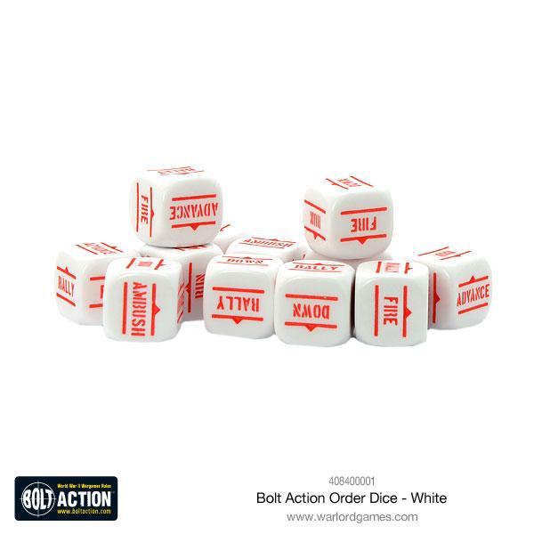Bolt Action: Orders Dice - White