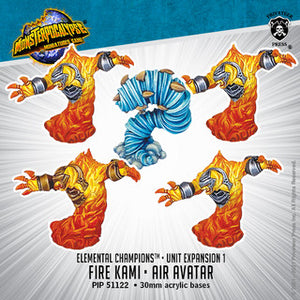 Monsterpocalypse: Air Kami & Fire Avatar & Elemental Champions Unit (metal)