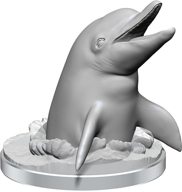 WizKids Deep Cuts Unpainted Miniatures: W14 Dolphins