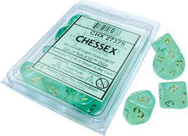 Chessex: Borealis D10 Light Green/gold Luminary (10)