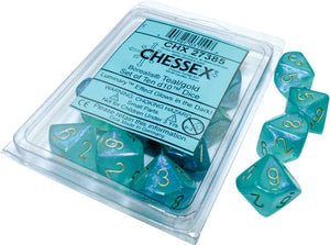 Chessex: Borealis D10 Teal/gold Luminary (10)