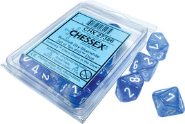 Chessex: Borealis D10 Sky Blue/white Luminary (10)