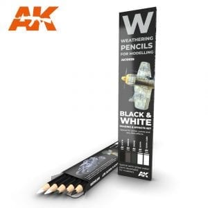 AKI Weathering Pencil Set: Black & White Shading Effects