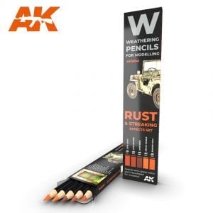 AKI Weathering Pencil Set: Rust & Streaking Effects