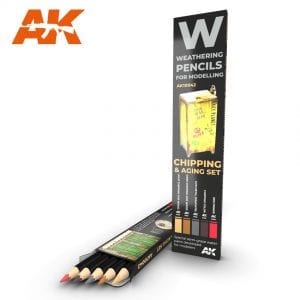 AKI Weathering Pencil Set: Chipping & Aging Effects