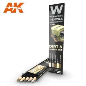AKI Weathering Pencil Set: Dirt & Marks Effects