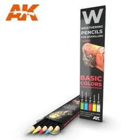 AKI Weathering Pencil Set: Basic Colors Shading & Demotion Effects