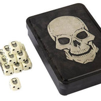 Skull Dice Tin (15 Bone dice, 5 Black dice)