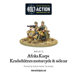 Bolt Action: Afrika Korps Kradschutzen Motorcycle & Sidecar