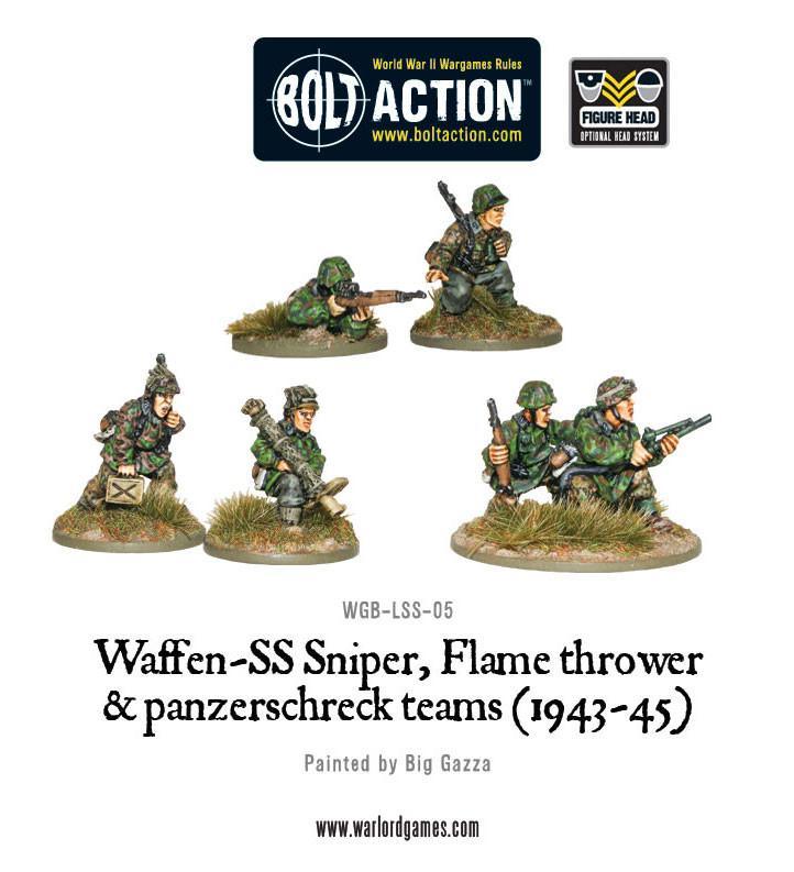 Bolt Action: Waffen-SS Sniper, Flamethrower, and Panzerschreck Teams