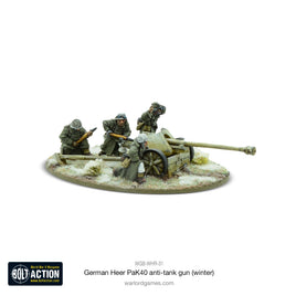 Bolt Action: German Heer 75mm Pak 40 anti-tank gun (Winter)