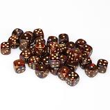 Chessex Blue Blood Gold Scarab 12mm d6 (36)