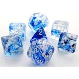 Chessex: Nebula RPG Dice - Polyhedral Dark Blue White