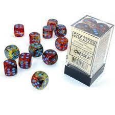 Chessex: Nebula Primary/Blue 16mm d6 (12)