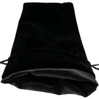 Dice Bag: Black Velvet Bag with Black Satin Lining (6"x8")