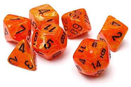 Chessex: Vortex RPG Dice - Polyhedral Orange/Black