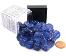 Chessex: Nebula Nocturnal/Blue Luminary 12mm d6 Dice Block (36)