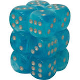 Chessex: Luminary Sky/Silver 16mm d6 (12)