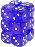 Chessex: Luminary Borealis Purple/White 16mm d6 (12)