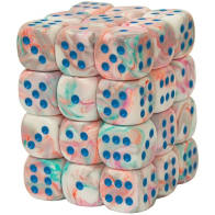 Chessex: Festive Pop Art/Blue 12mm d6 (36)